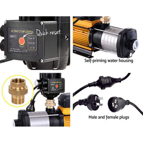 Giantz Garden Water Pump High Pressure 2500W 6-Stage Tank Irrigation Black - SportZone.co.nz