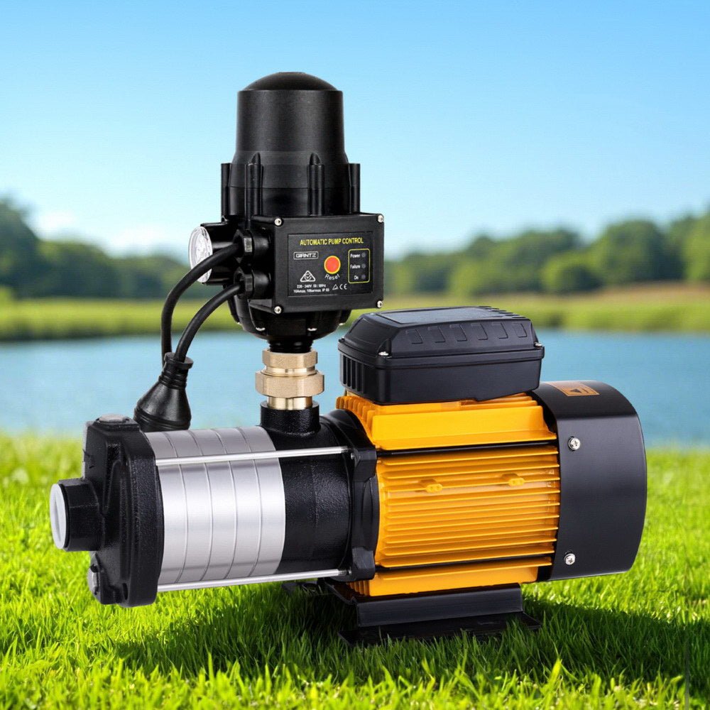 Giantz Garden Water Pump High Pressure 2500W 6-Stage Tank Irrigation Black - SportZone.co.nz