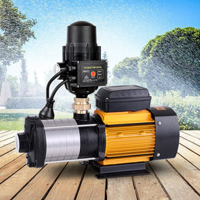 Giantz Garden Water Pump High Pressure 2500W 6 - Stage Tank Irrigation Black - SportZone.co.nz