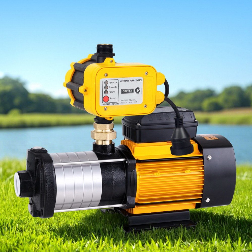 Giantz Garden Water Pump High Pressure 2500W 6-Stage Tank Irrigation Yellow - SportZone.co.nz