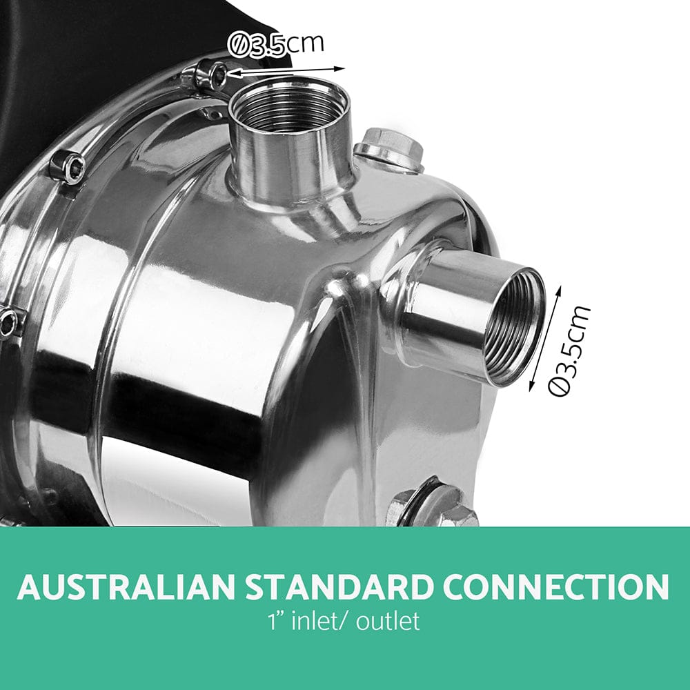 Giantz Garden Water Pump High Pressure 800W Max. Tank Rain Farm Irrigation House - SportZone.co.nz