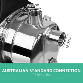 Giantz Garden Water Pump High Pressure 800W Max. Tank Rain Farm Irrigation House - SportZone.co.nz