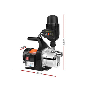 Giantz Garden Water Pump High Pressure 800W Tank Rain Farm Irrigation House Black - SportZone.co.nz