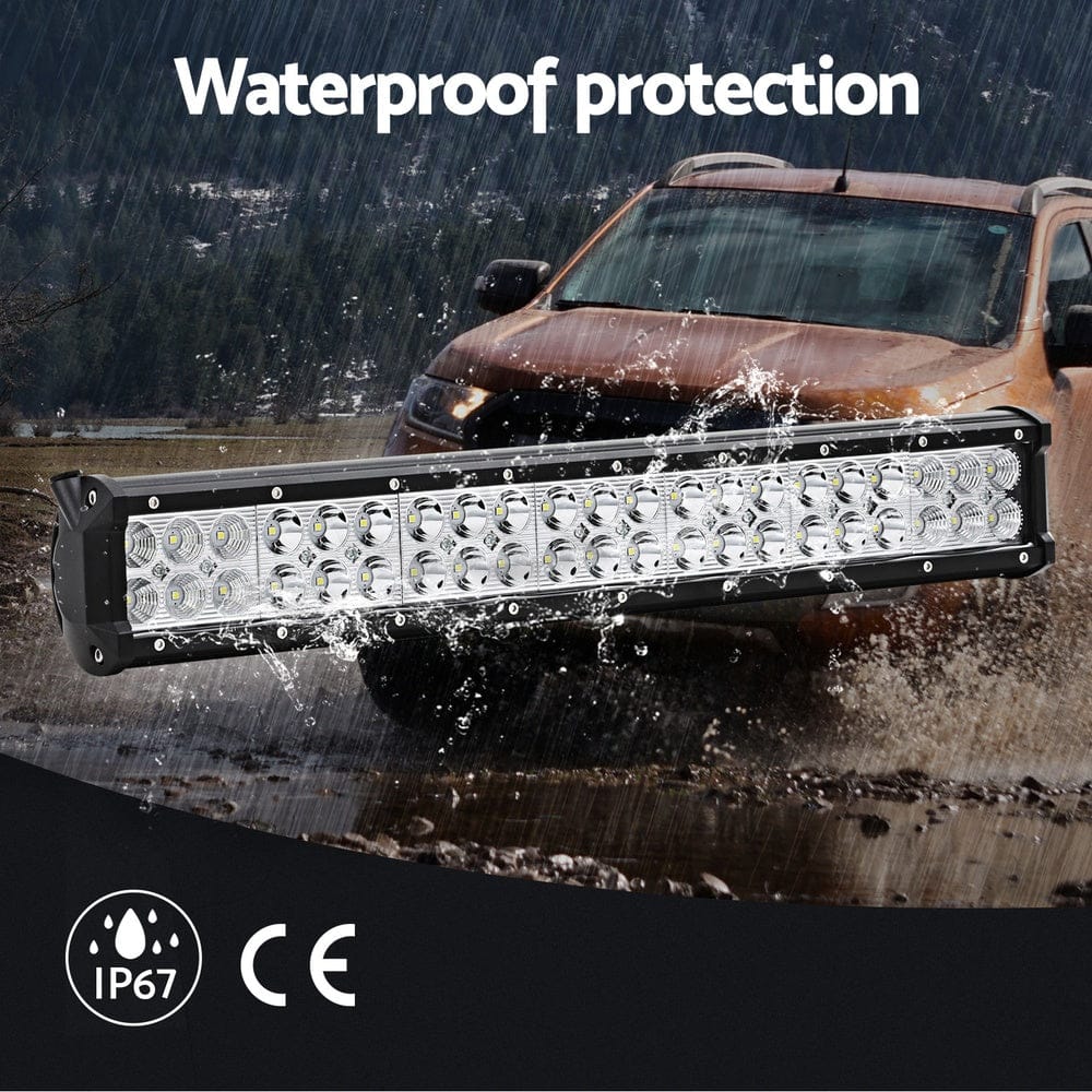 Giantz LED Driving Light 20 Inch Flood Spot Light Bar Driving Lamp Offroad Truck - SportZone.co.nz