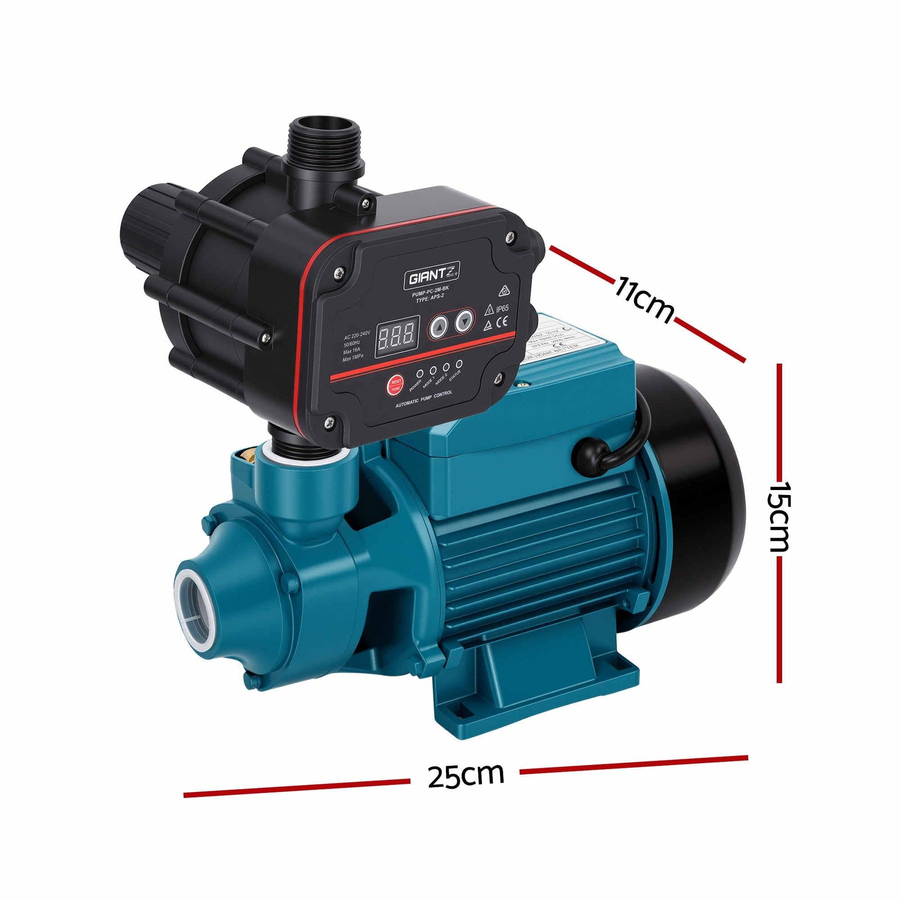 Giantz Peripheral Water Pump Auto Controller Booster Garden Irrigation 0.5HP - SportZone.co.nz
