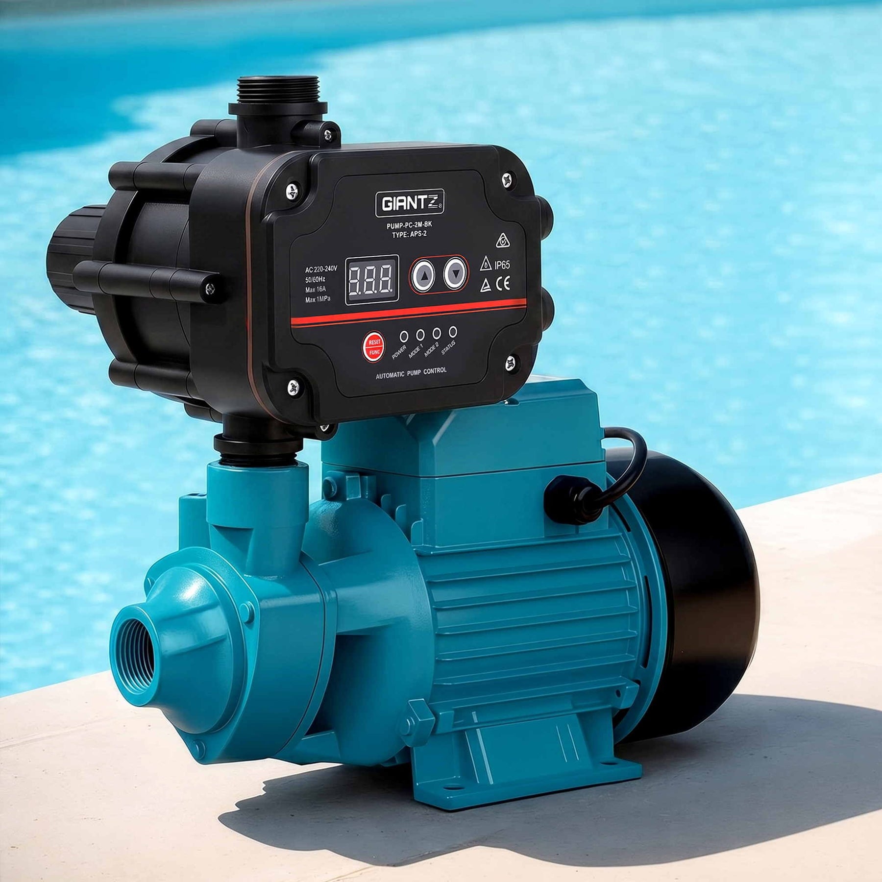Giantz Peripheral Water Pump Auto Controller Cast Iron Garden Irrigation 1HP - SportZone.co.nz