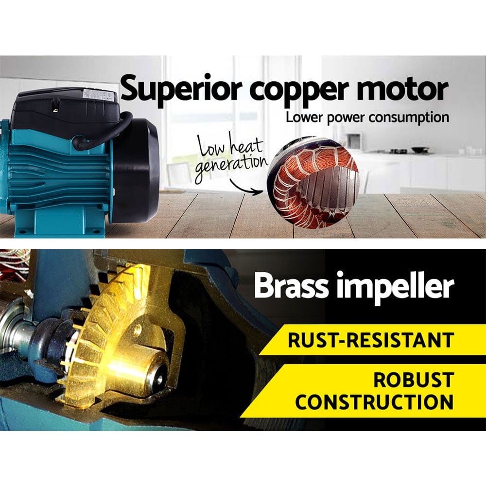 Giantz Peripheral Water Pump Garden Boiler Car Wash Auto Irrigation House QB60 - SportZone.co.nz