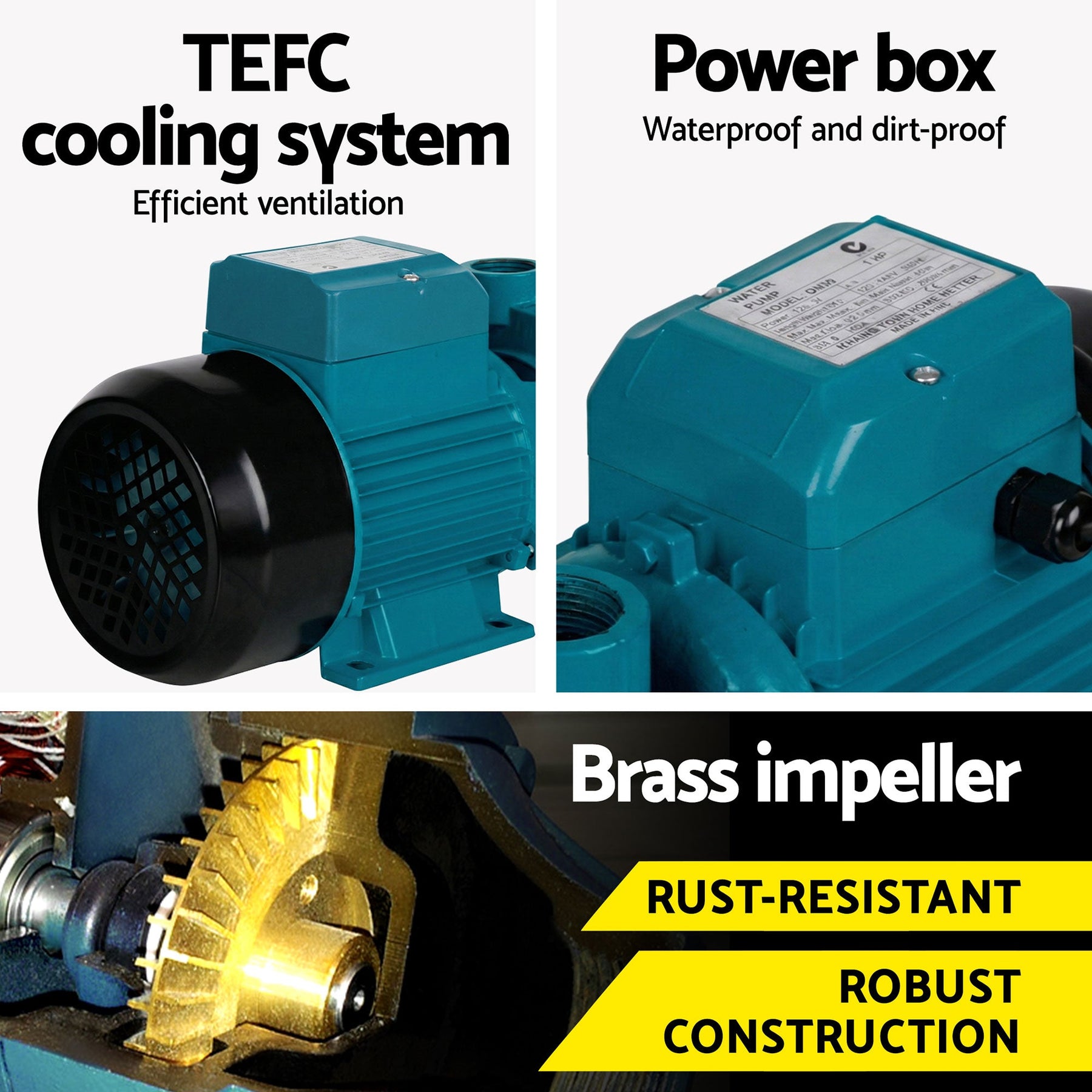 Giantz Peripheral Water Pump Garden Boiler Car Wash Auto Irrigation House QB80 - SportZone.co.nz