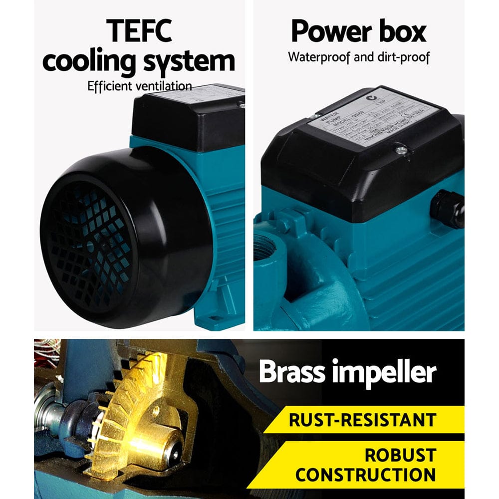 Giantz Peripheral Water Pump Garden Boiler Car Wash Auto Irrigation House QB80 - SportZone.co.nz