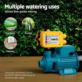 Giantz Peripheral Water Pump Garden Boiler Car Wash Auto Irrigation QB80 Yellow - SportZone.co.nz