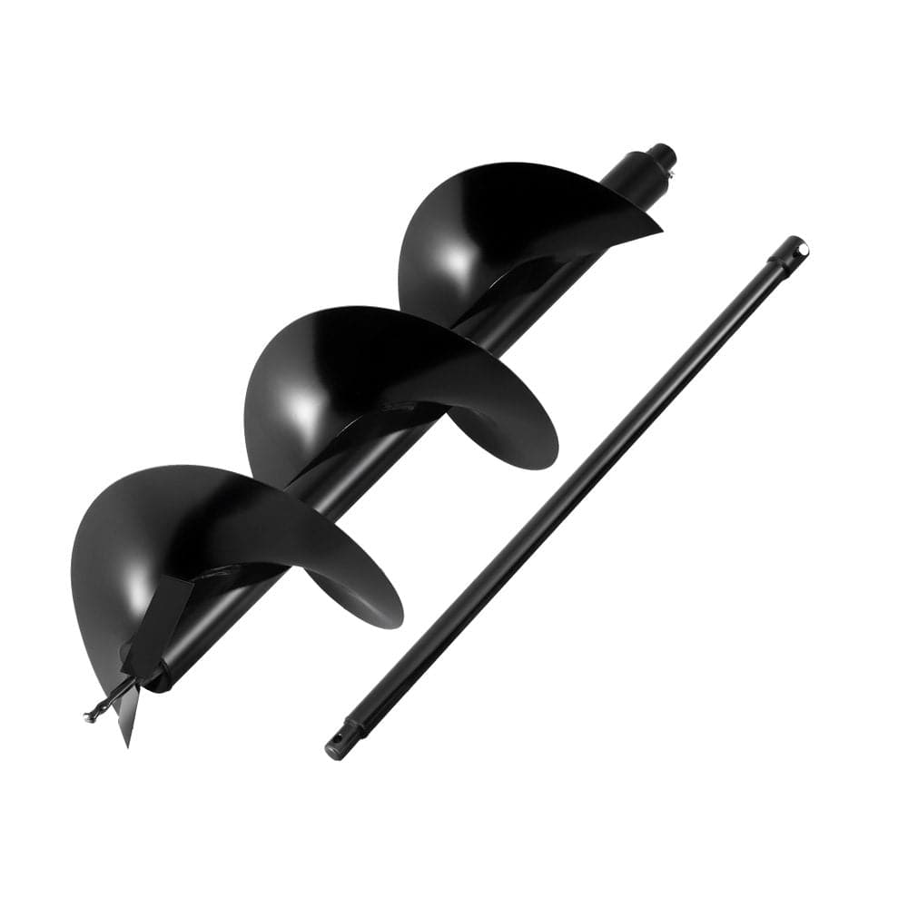 Giantz Post Hole Digger Auger Drill Bit 300mm with 80cm Extension Shaft Black - SportZone.co.nz