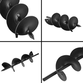 GIANTZ Power Garden Auger Small Earth Planter 75 X 300MM Black - SportZone.co.nz