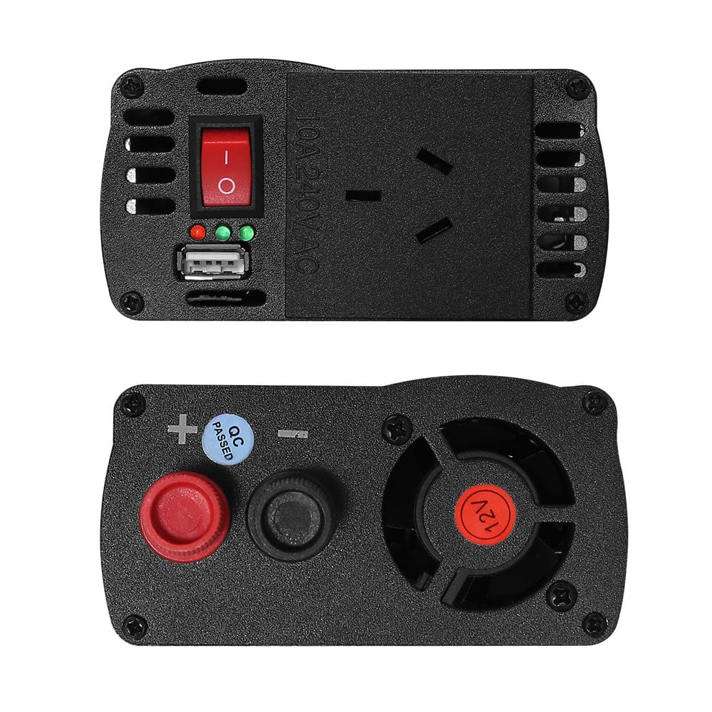 Giantz Power Inverter 600W/1200W 12V to 240V Pure Sine Wave Camping Car Boat - SportZone.co.nz