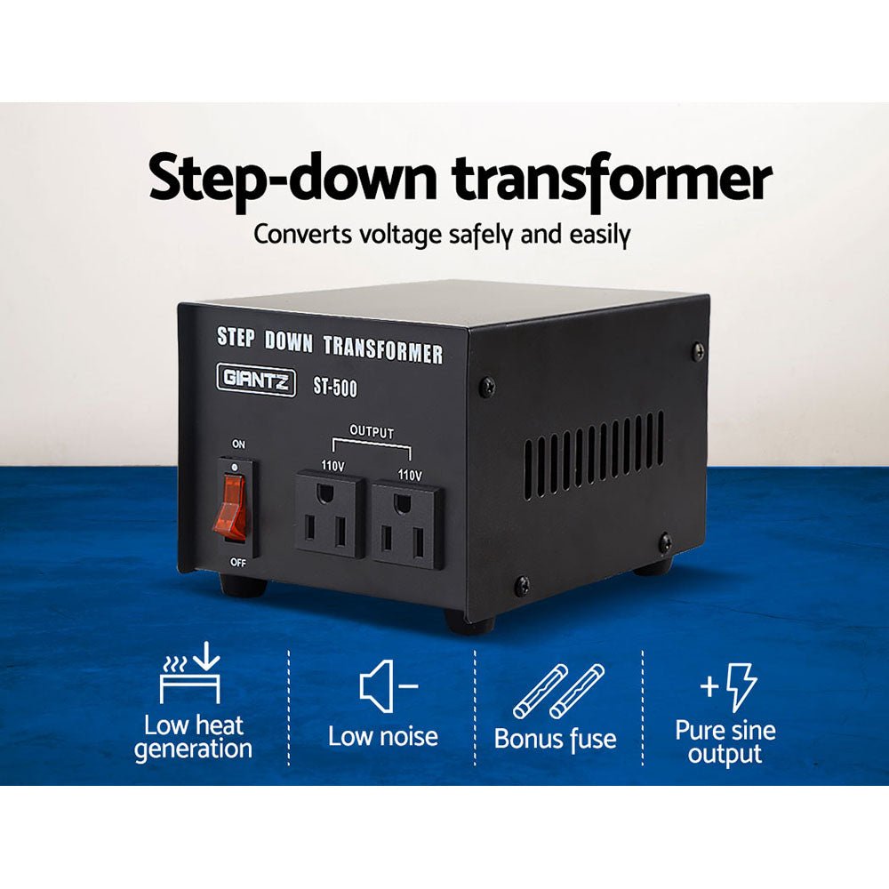 Giantz Step Down Transformer 500W 240V TO 110V Stepdown Voltage Converter AU - US - SportZone.co.nz