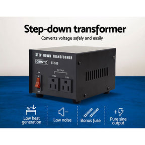 Giantz Step Down Transformer 500W 240V TO 110V Stepdown Voltage Converter AU - US - SportZone.co.nz