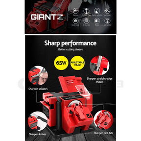 Giantz Tool Sharpener 96W Electric Drill Bit Knife Scissor Chisel Planer Grinder - SportZone.co.nz