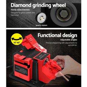 Giantz Tool Sharpener 96W Electric Drill Bit Knife Scissor Chisel Planer Grinder - SportZone.co.nz