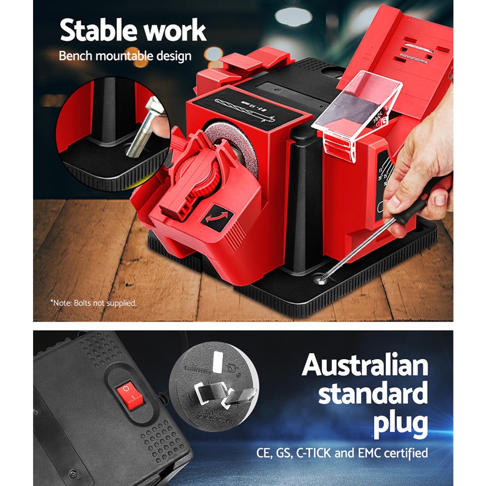 Giantz Tool Sharpener 96W Electric Drill Bit Knife Scissor Chisel Planer Grinder - SportZone.co.nz