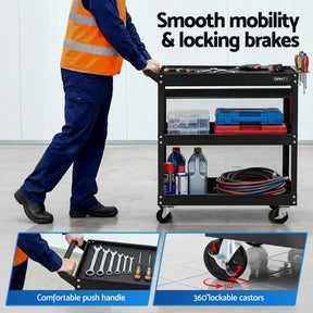 Giantz Tool Trolley Cart Rolling Cabinet with Drawer Workshop Garage Storage - SportZone.co.nz