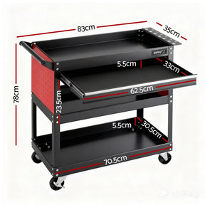 Giantz Tool Trolley Cart Rolling Cabinet with Drawer Workshop Garage Storage - SportZone.co.nz