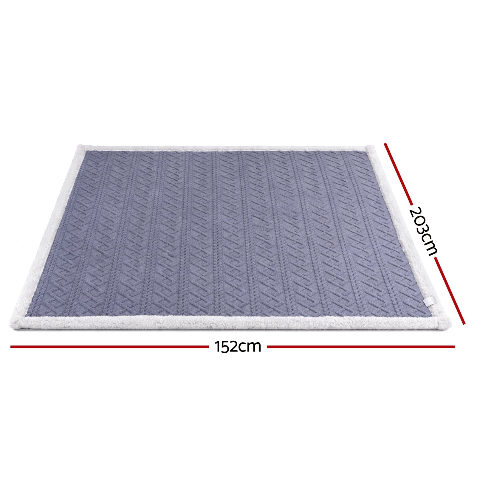 Giselle 152x203cm Throw Blanket Double - Sided Fleece Lightweight For Sofa Couch Bed Queen - SportZone.co.nz