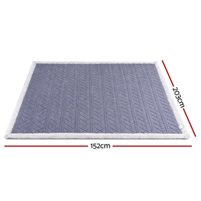 Giselle 152x203cm Throw Blanket Double - Sided Fleece Lightweight For Sofa Couch Bed Queen - SportZone.co.nz