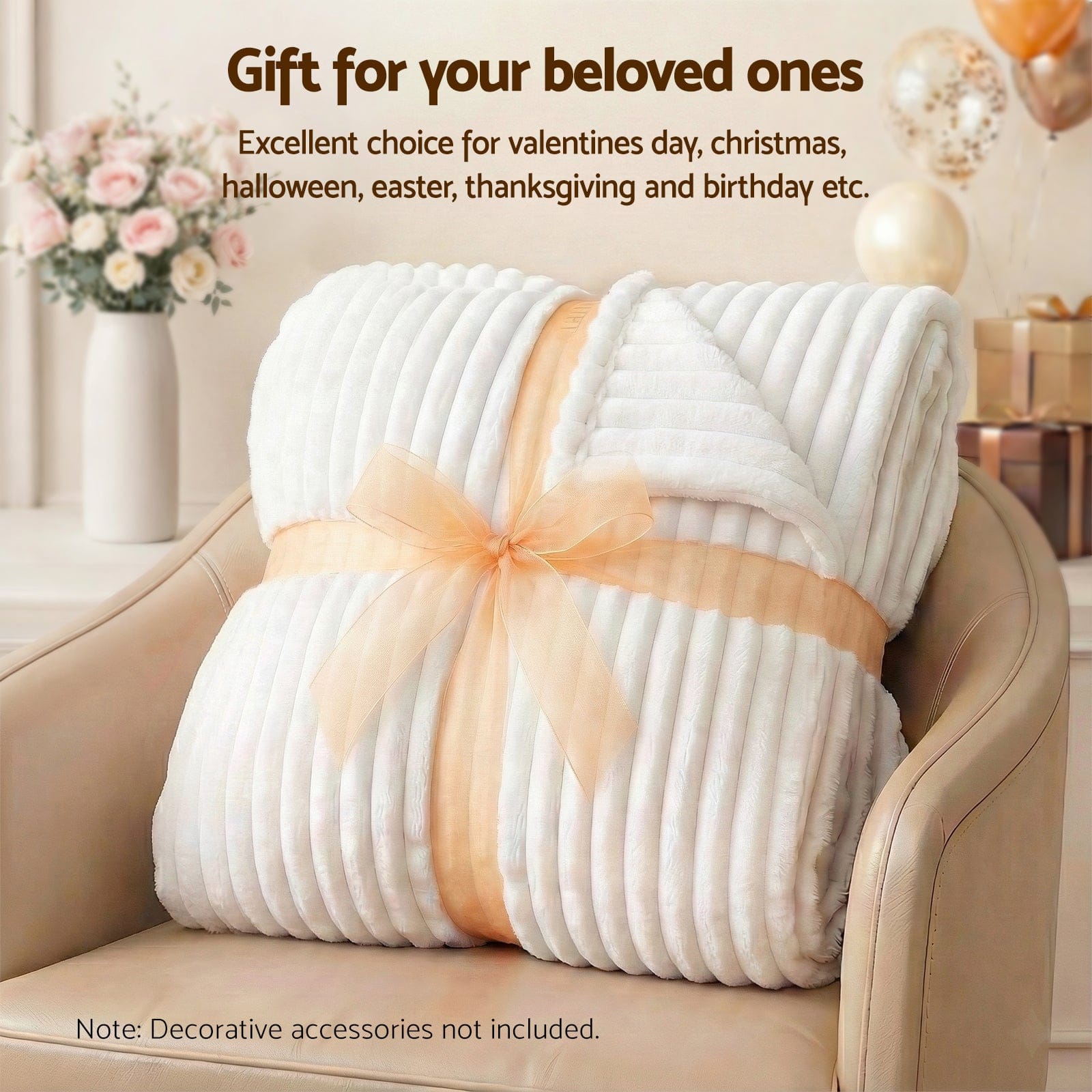 Giselle 152x203cm Throw Blanket Queen Fleece Lightweight Cozy Sofa Couch Bed Throw - SportZone.co.nz