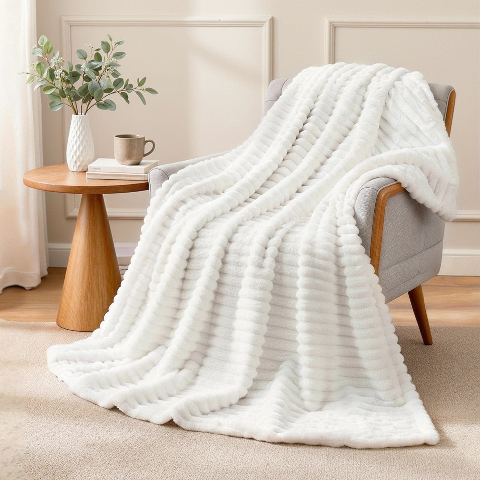 Giselle 203x230cm Throw Blanket Fleece Soft Lightweight Cozy Sofa Couch Bed Throw - SportZone.co.nz
