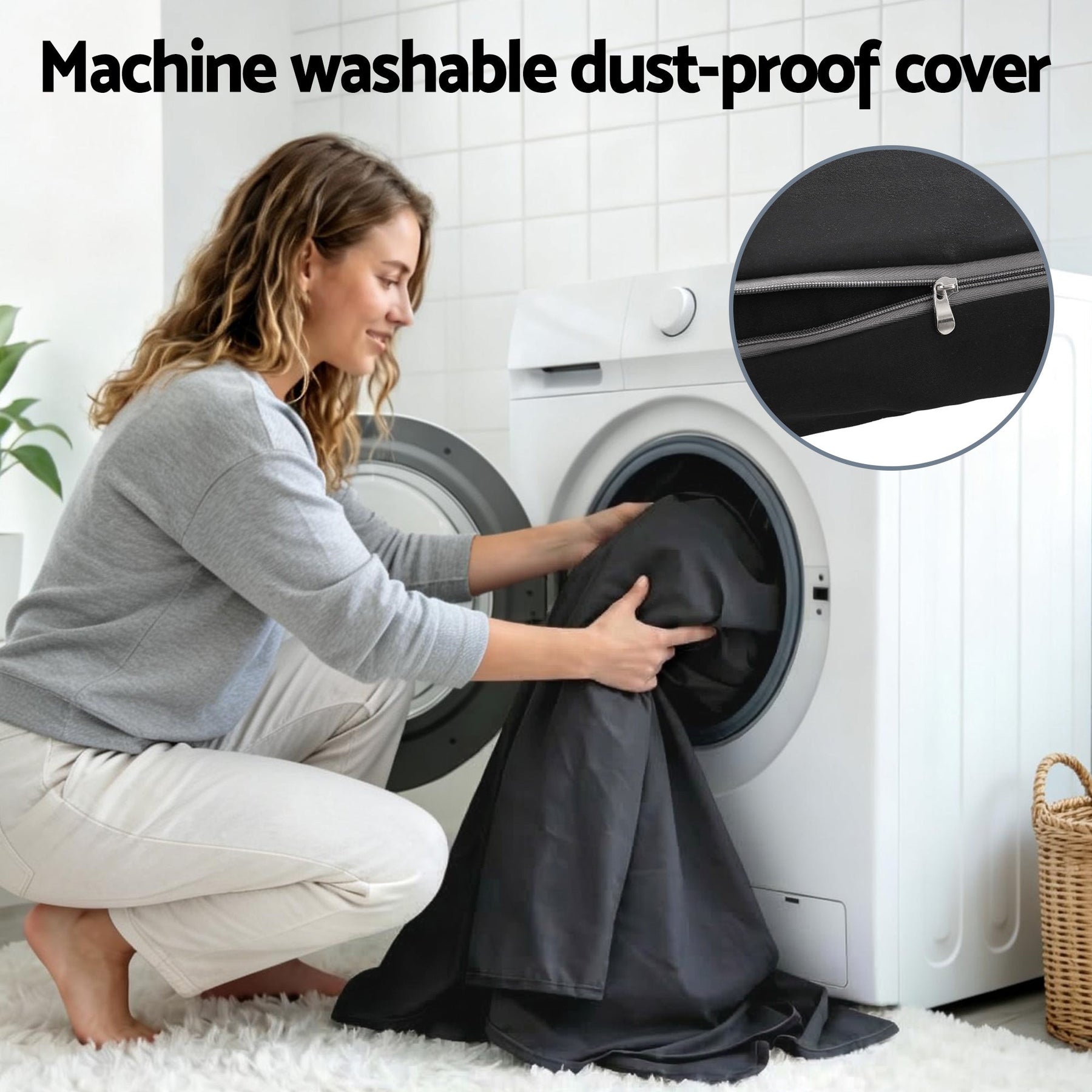 Giselle Bedding 10cm Japanese Floor Mattress Foldable Futon Mattress Washable Cover Straps - SportZone.co.nz