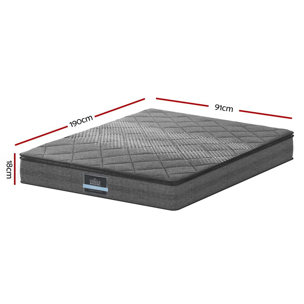 Giselle Bedding 18cm Mattress Pillow Top Single - SportZone.co.nz