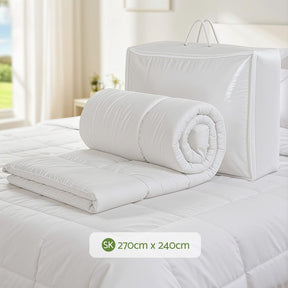 Giselle Bedding 200GSM Bamboo Quilt Summer Quilts All Season Doona Duvet Lightweight Super King - SportZone.co.nz
