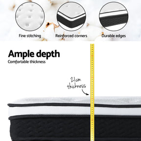 Giselle Bedding 21cm Mattress Euro Top Single - SportZone.co.nz