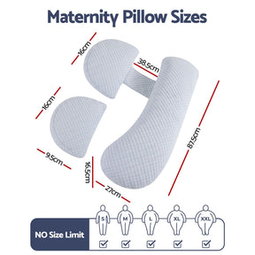 Giselle Bedding Cooling Adjustable Body Pillow | Full Length Sleeping Pillow Blue 37x87cm - SportZone.co.nz