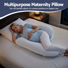 Giselle Bedding Cooling Adjustable Body Pillow | Full Length Sleeping Pillow Blue 37x87cm - SportZone.co.nz