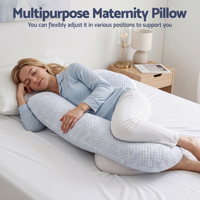 Giselle Bedding Cooling Adjustable Body Pillow | Full Length Sleeping Pillow Blue 37x87cm - SportZone.co.nz
