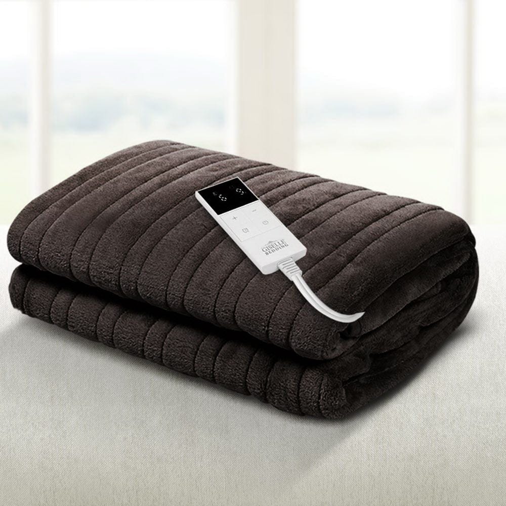 Giselle Bedding Electric Throw Blanket - Chocolate - SportZone.co.nz