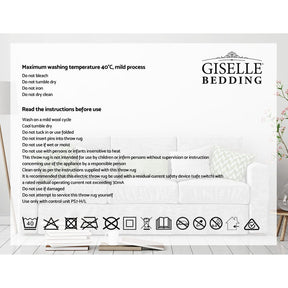 Giselle Bedding Electric Throw Blanket - Chocolate - SportZone.co.nz