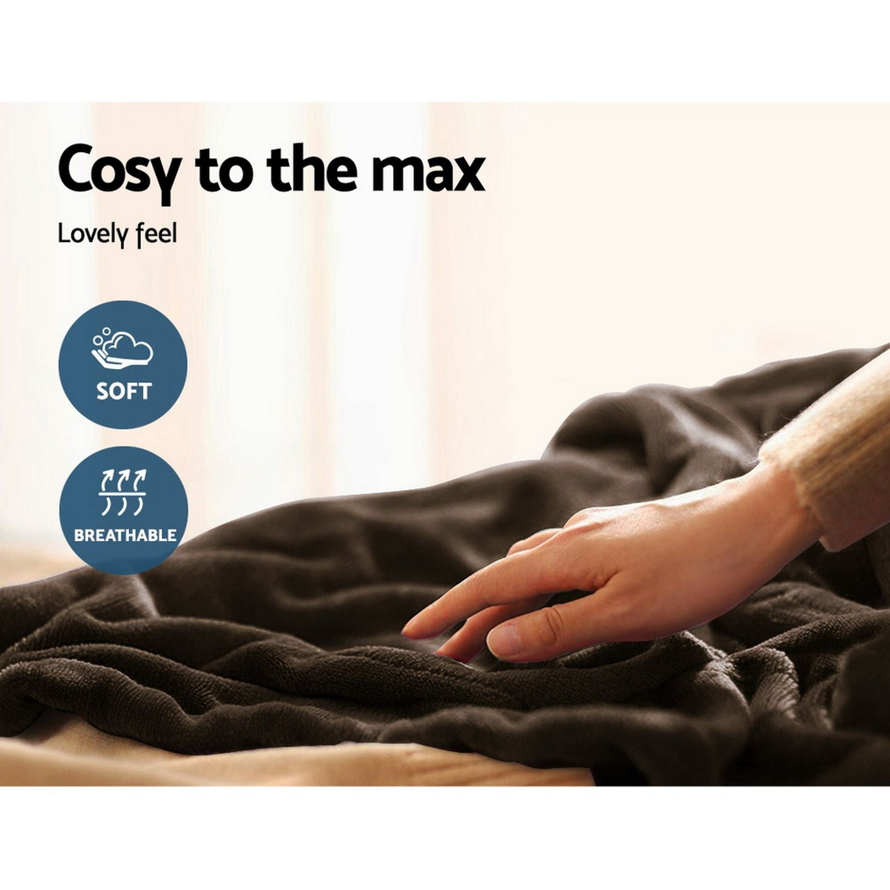 Giselle Bedding Electric Throw Blanket - Chocolate - SportZone.co.nz