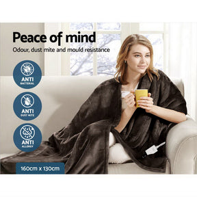 Giselle Bedding Electric Throw Blanket - Chocolate - SportZone.co.nz