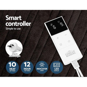 Giselle Bedding Electric Throw Blanket - Chocolate - SportZone.co.nz