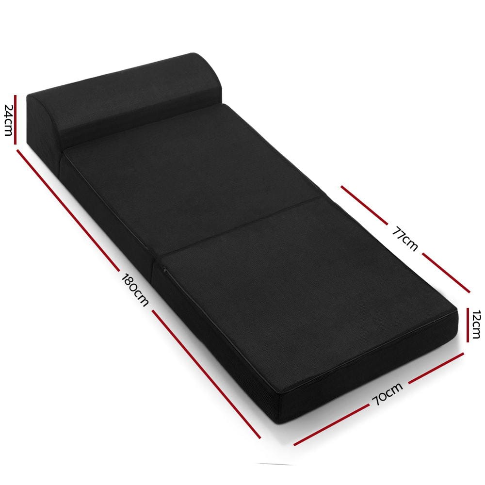 Giselle Bedding Foldable Mattress Folding Foam Bed Mat Black - SportZone.co.nz