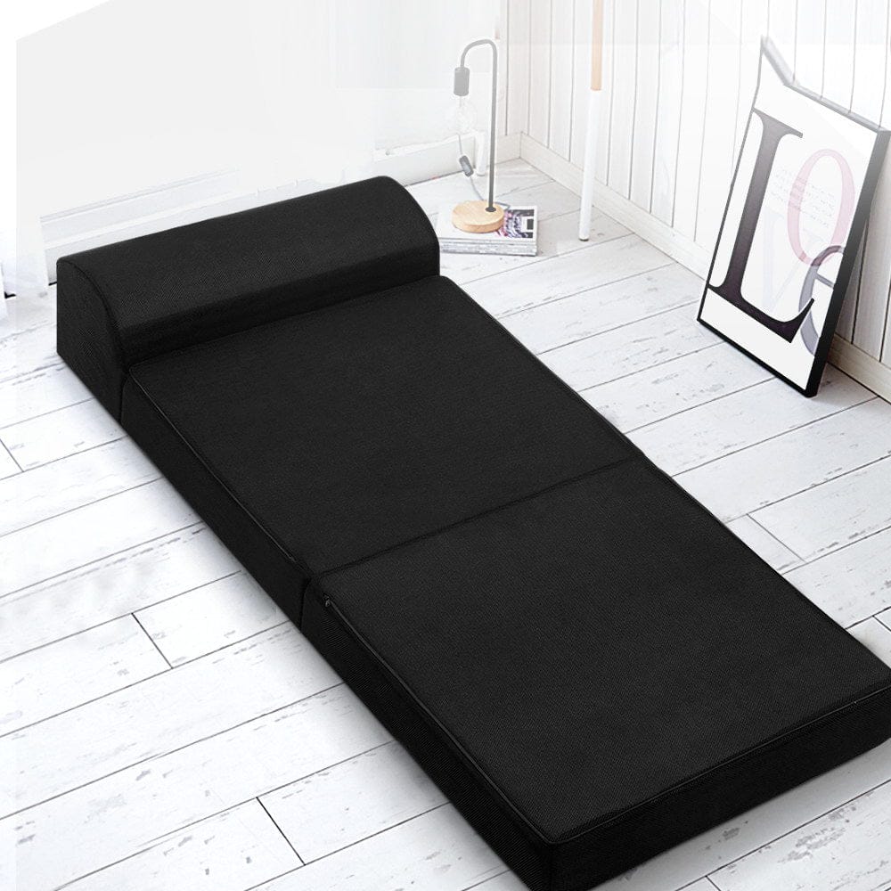 Giselle Bedding Foldable Mattress Folding Foam Bed Mat Black - SportZone.co.nz