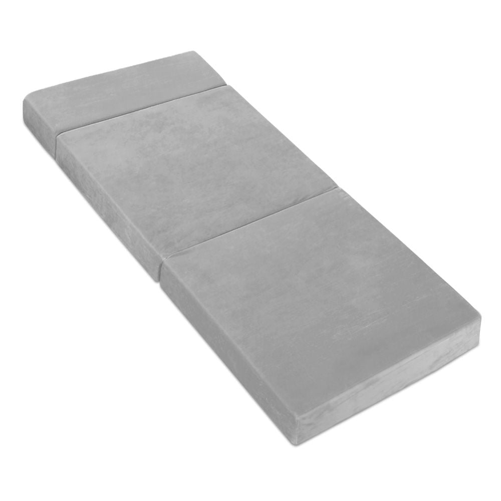 Giselle Bedding Foldable Mattress Folding Foam Bed Mat Light Grey - SportZone.co.nz