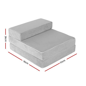 Giselle Bedding Foldable Mattress Folding Foam Bed Mat Light Grey - SportZone.co.nz