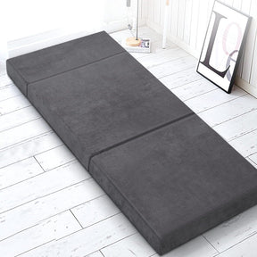Giselle Bedding Foldable Mattress Folding Foam Bed Mat Single Grey - SportZone.co.nz