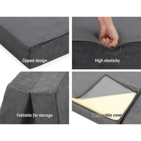 Giselle Bedding Foldable Mattress Folding Foam Bed Mat Single Grey - SportZone.co.nz