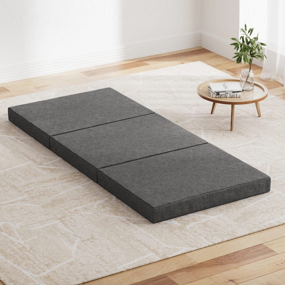 Giselle Bedding Foldable Mattress Folding Foam Bed Single Grey - SportZone.co.nz