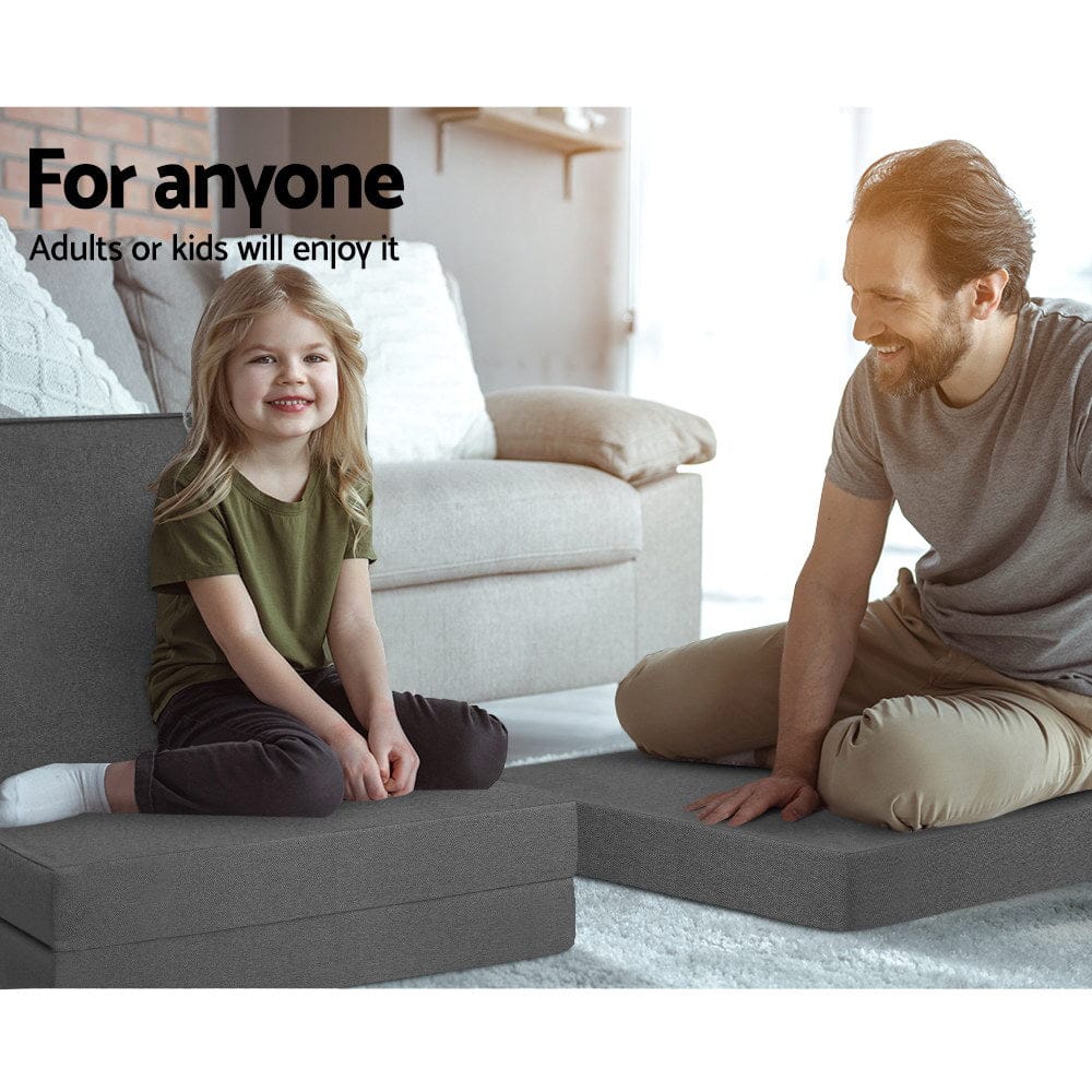 Giselle Bedding Foldable Mattress Folding Foam Bed Single Grey - SportZone.co.nz