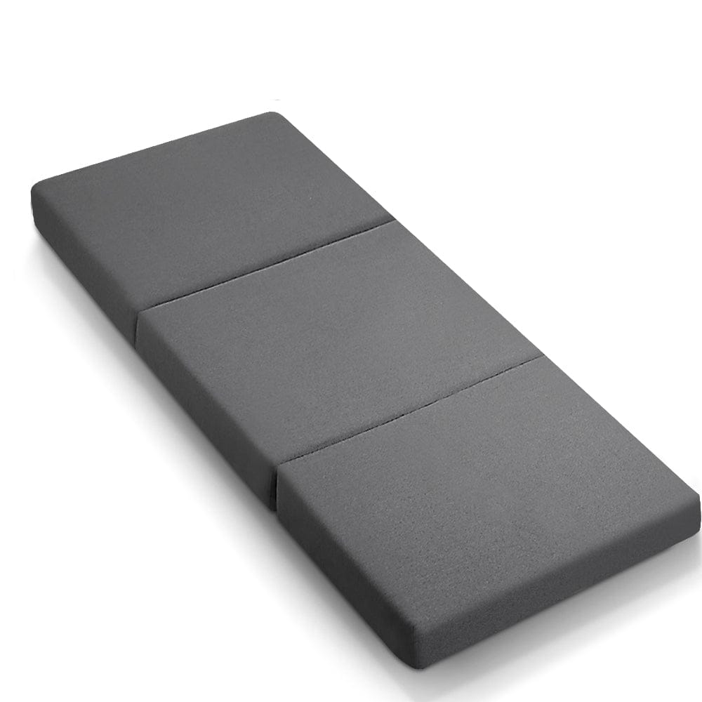 Giselle Bedding Foldable Mattress Folding Foam Bed Single Grey - SportZone.co.nz