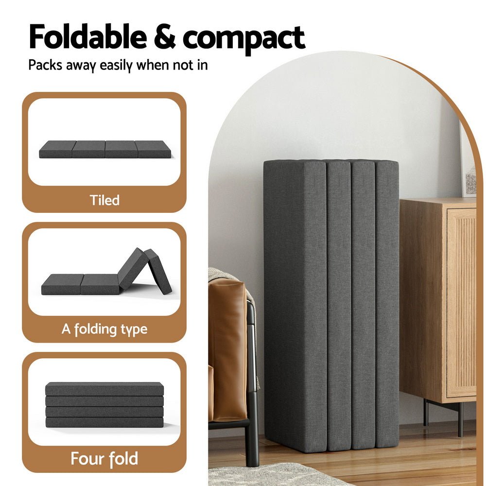 Giselle Bedding Foldable Mattress Folding Foam Mattresses Portable Mat Double - SportZone.co.nz